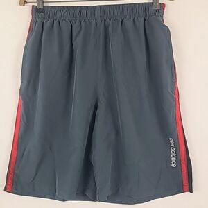 New Balance Collection Men's Grey Red Pocket Athletic Pull On Shorts Sz L EUC